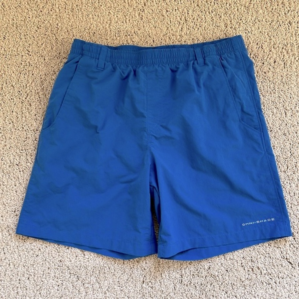 Boys Columbia PFG Backcast Swim Shorts - Vivid Blue. Size: L (14/16)